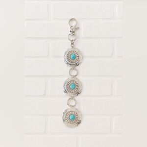 Silver and Turquoise Keychain